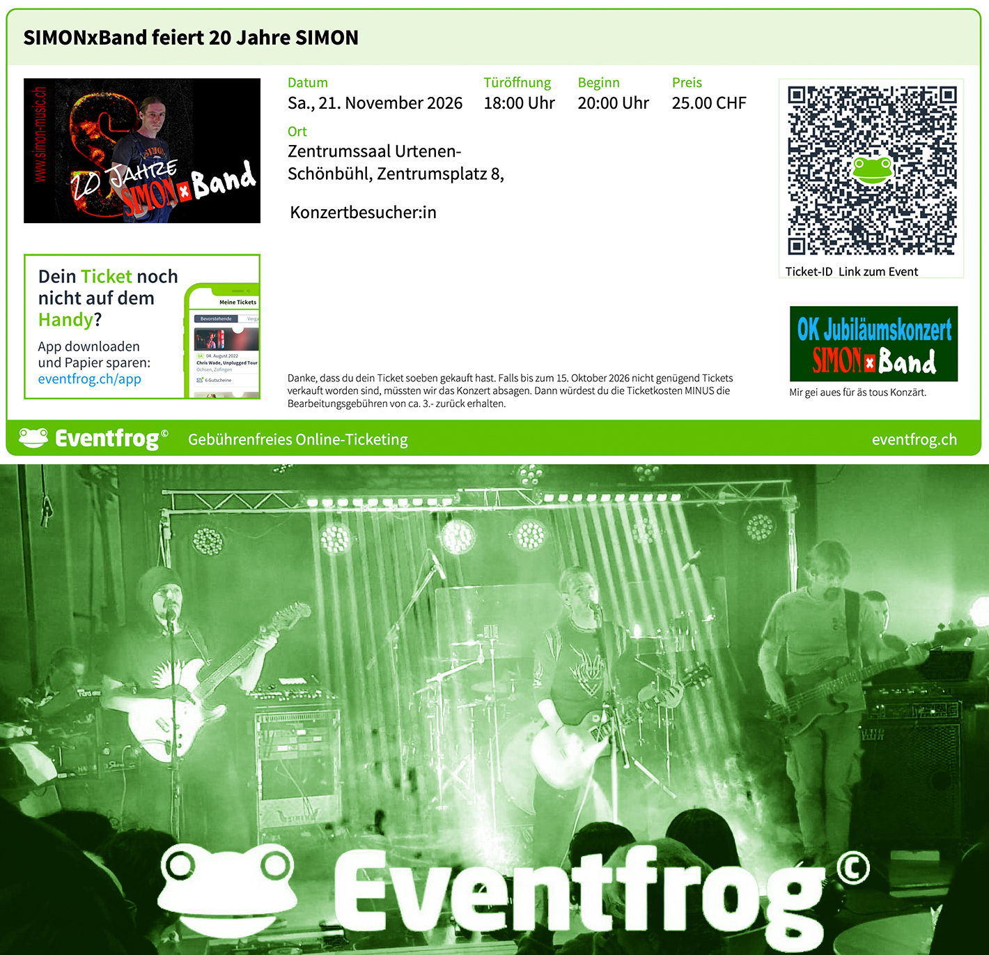 Tickets für Jubiläumskonzert ab sofort auch online